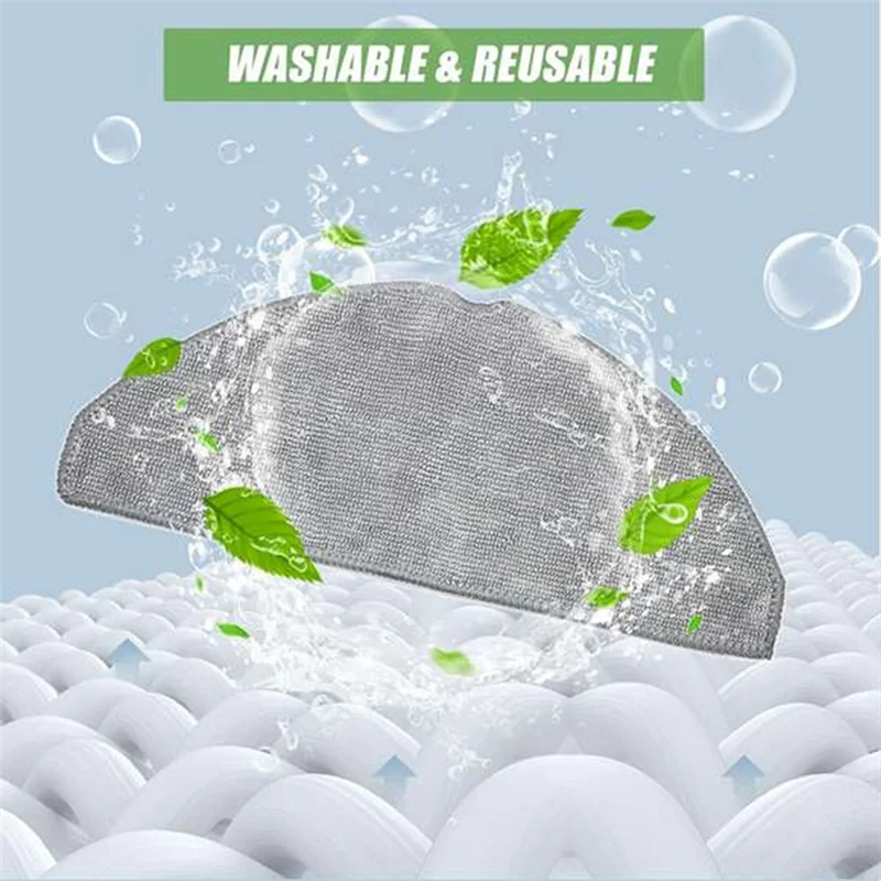 قطعة غيار ملابس الممسحة العلوية A75X لـ Eufy L60 جهاز آلي لتنظيف الأتربة، وسادة ممسحة من الألياف الدقيقة ملحقات ملابس ممسحة قابلة للغسل