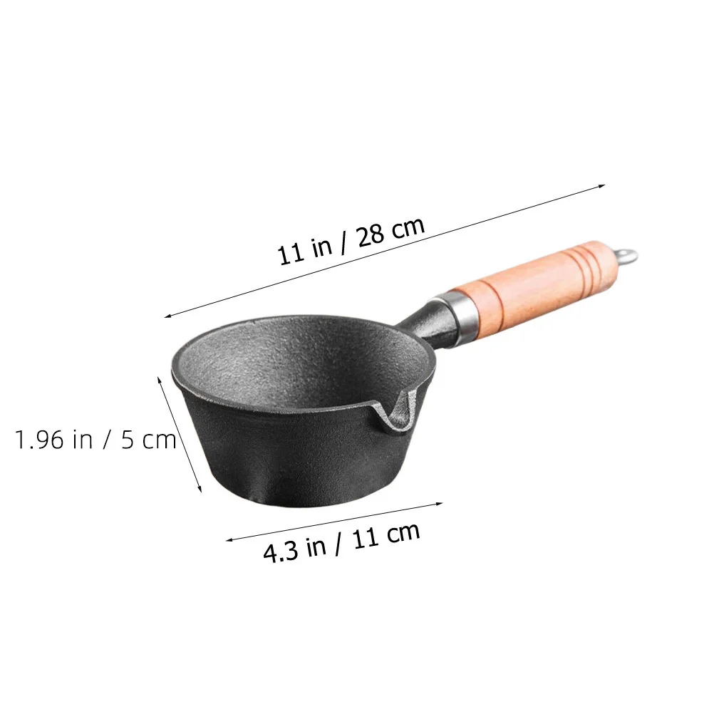 Mini Egg Frying Pan Long Handle Ergonomic Design Nonstick Cooking Pot For Milk Butter Chocolate Melting Multi-Functional