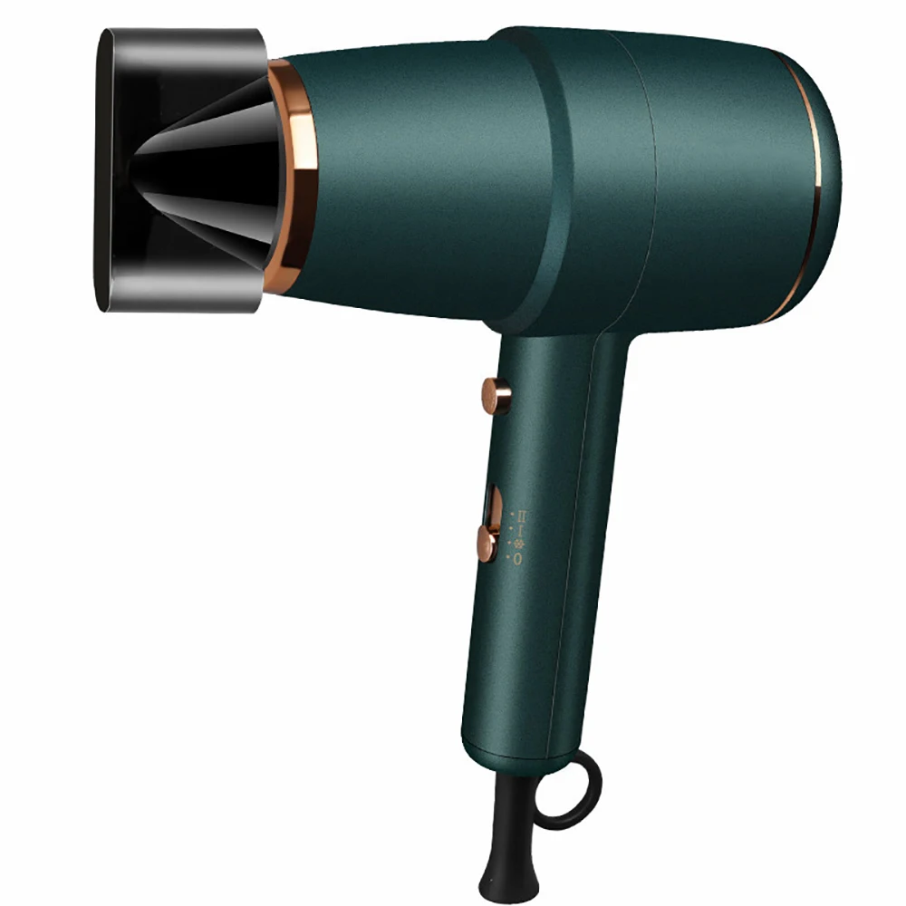 Profesjonalna suszarka do włosów silny wiatr jonów ujemnych 1500W Blowdryer z redukcją szumów leczenie gorące i zimne powietrze szybkie suche włosy