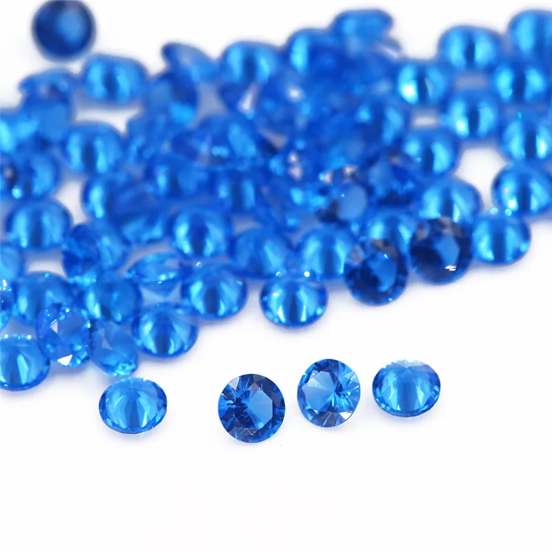 

50pcs/lot 4~100mm Nanocrystal Heat Resistant Lab Created Blue Turquoise Nano Crystal Gem Loose Stone Round Cut for Jewelry DIY