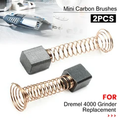 2 pces/10 pces 6.3x4.8x8.4mm escovas de carbono reparação parte grafite escovas para dremel 4000 moedor ferramenta rotativa substituição do motor