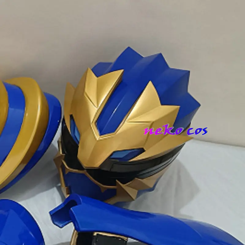 No.1 Sentai Gozyuger blue Ranger Rikuō Hyakuya Helmet  Mask resin Cosplay costume Custom size