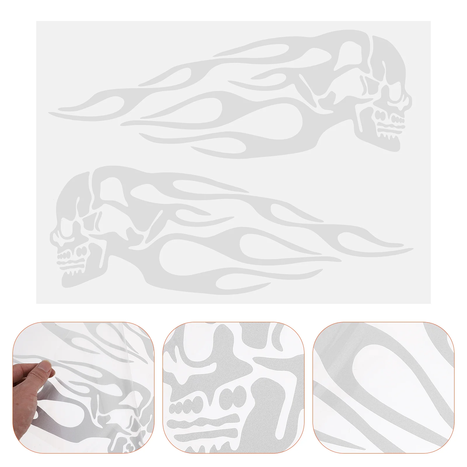 

2 Pcs Sticker PET Motorcycle Fuel Tank Car Stickers Motorbike Oil Decorative Plastic Universal