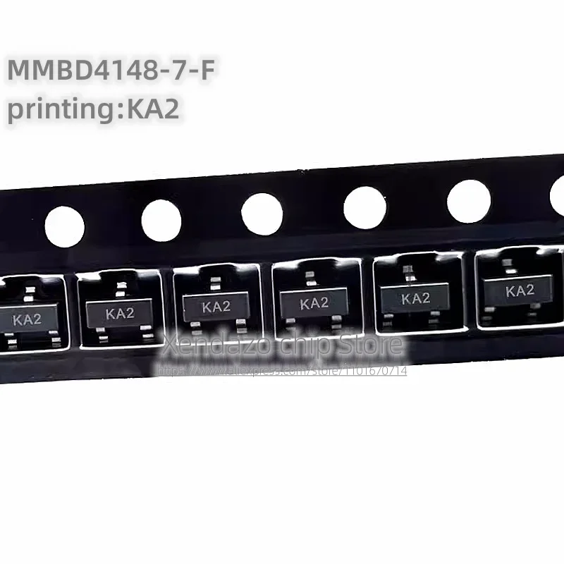 50pcs/lot MMBD4148-7-F MMBD4148 printing KA2 SOT-23 package Original genuine Switching diode 150mA 75V