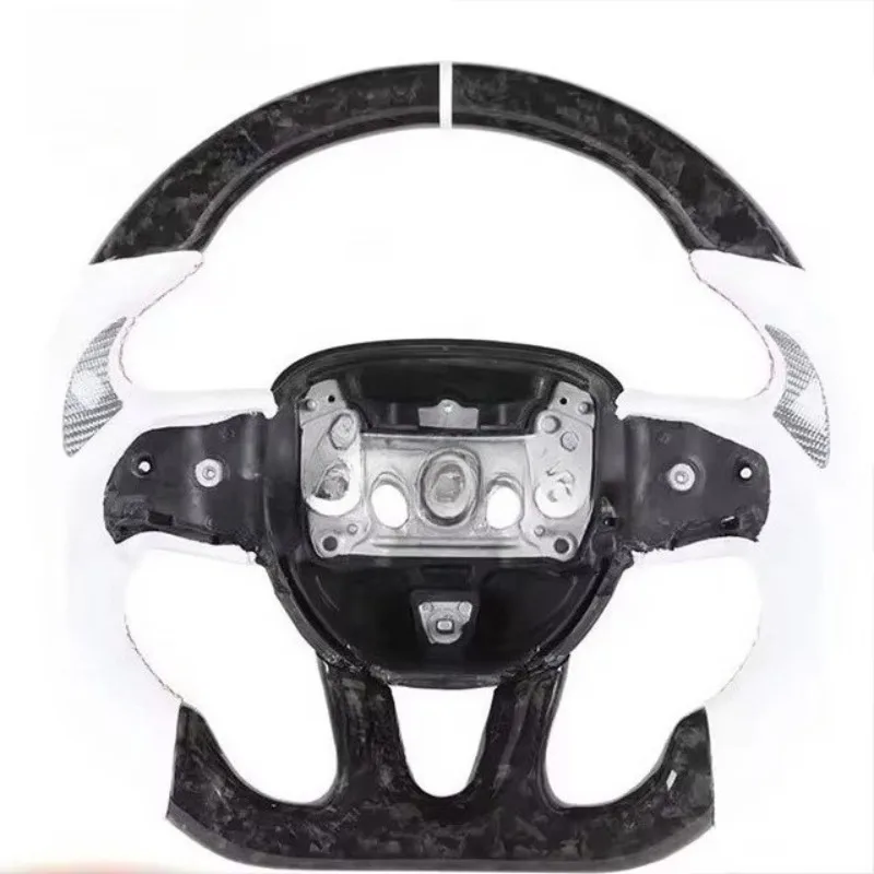 

Forged Carbon Fiber with Handle Steering Wheel for Challenger Charger SRT Interior Accessories