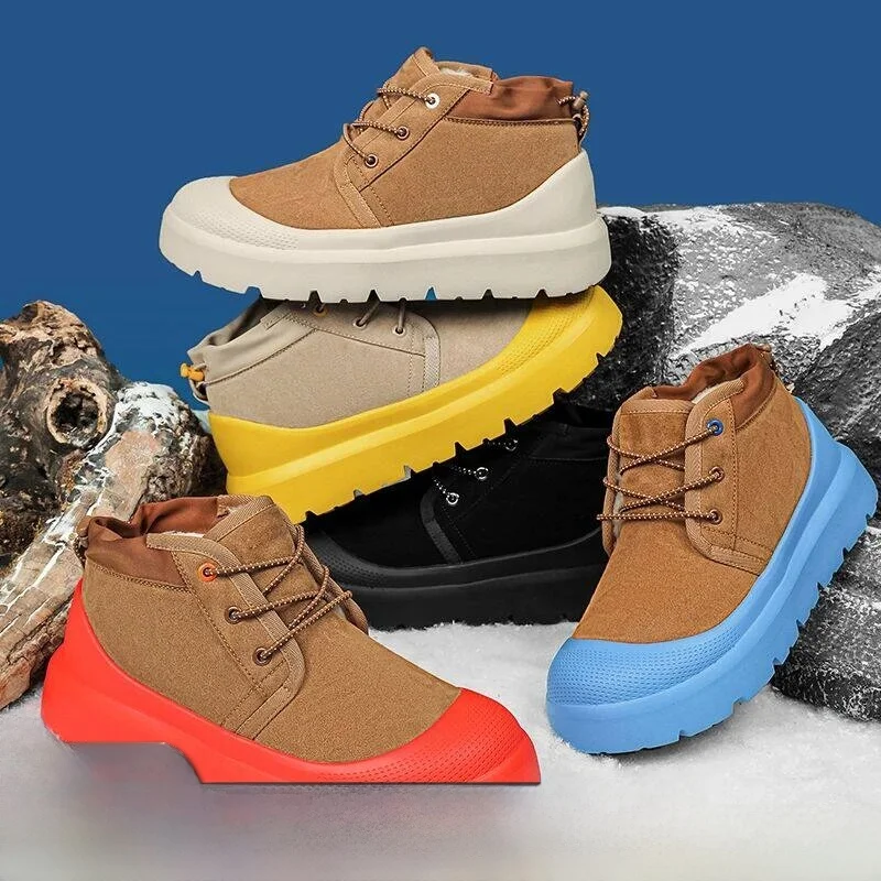 

Warm Fleece Lined High Top Winter Snow Boots Unisex Comfortable Long Velvet Booties for Cold Weather And Snowy Conditions