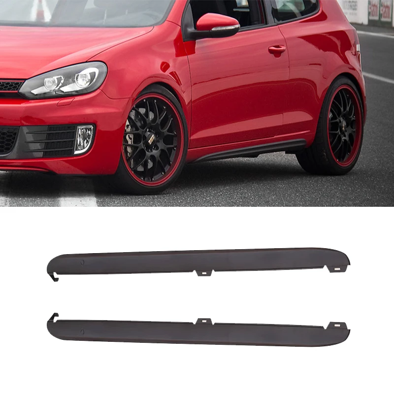 Car Side Bumper Side Skirts Body Kit Lower Side Bottom Line Extensions Lip Sports gti For VW golf 6 mk6 2008-2012