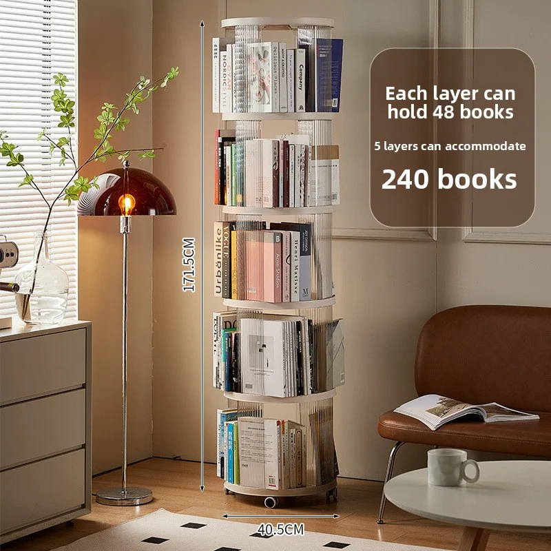 

Вращающаяся на 360 градусов книжная полка, прозрачная книжная полка, стеллаж для хранения детских книг с картинками, простая напольная стойка для хранения