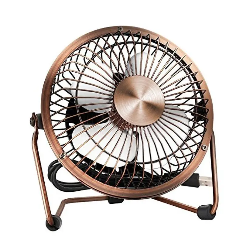 1Pc Antique USB Cable Mini Personal Fan Metal Design High Compatibility USB Fan Table Desktop Fan for Home Office view 2