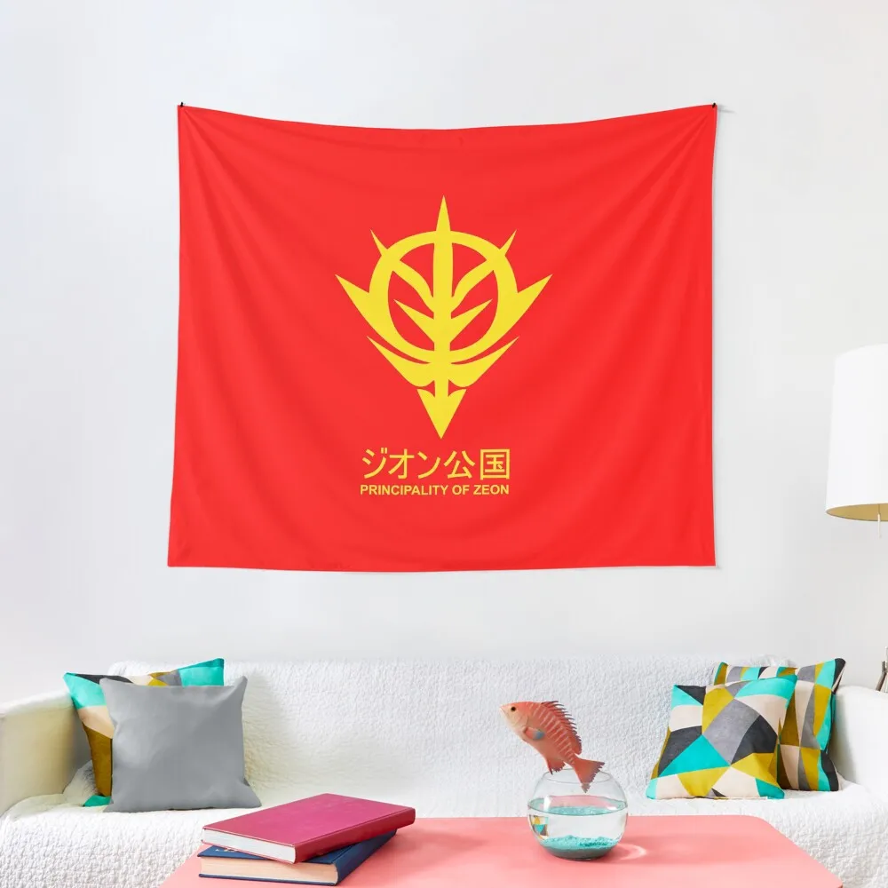 

Principality of Zeon - Gundam Logo Tapestry Room Decore Aesthetic Room Decoration Korean Style Tapestry