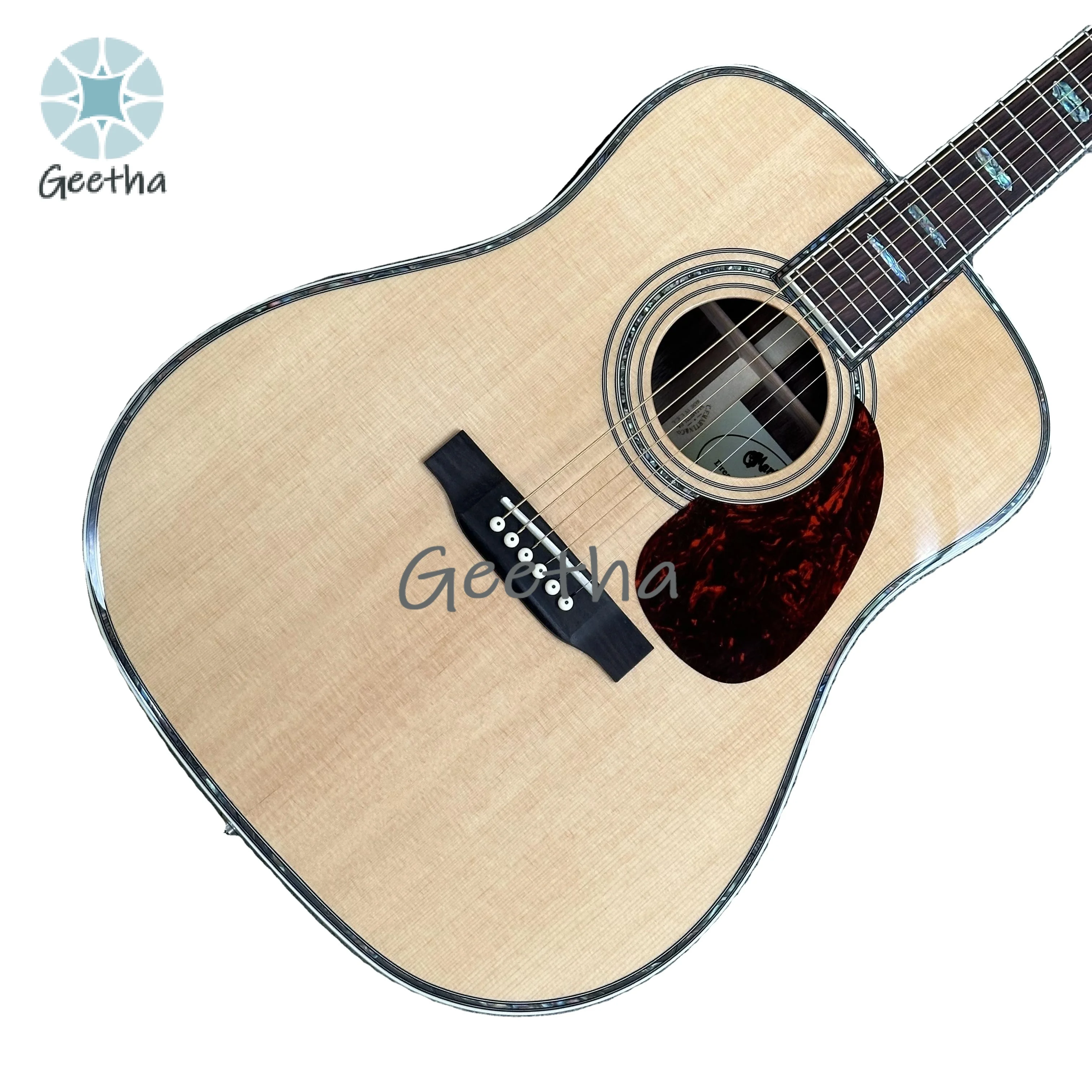 Top Quality 41 Inches Solid Spruce D45 Type Acoustic Guitar Rosewood Back&Side Guitarra Fast Shipping in Stock