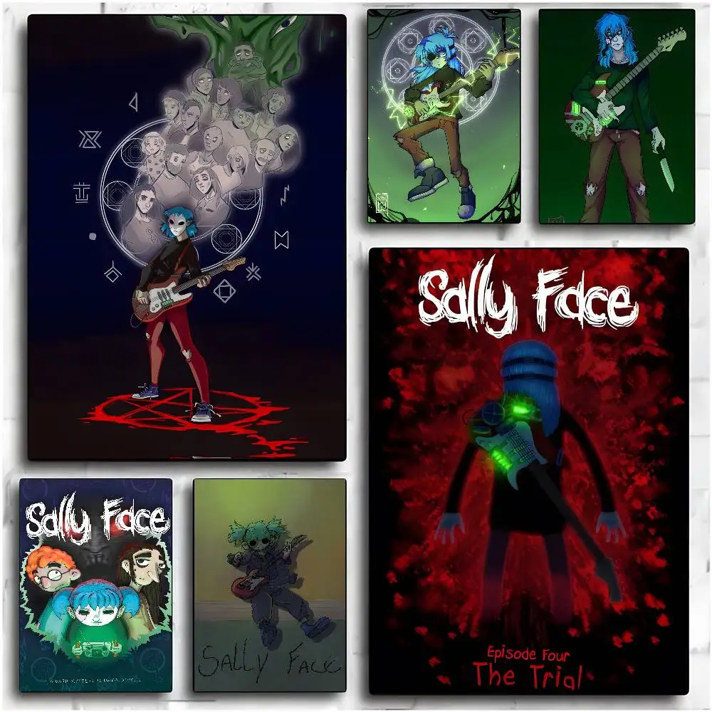 Horror Mystery Game Sally Face Art Poster HD art sticky wall waterproof home living room bedroom aesthetic decoration