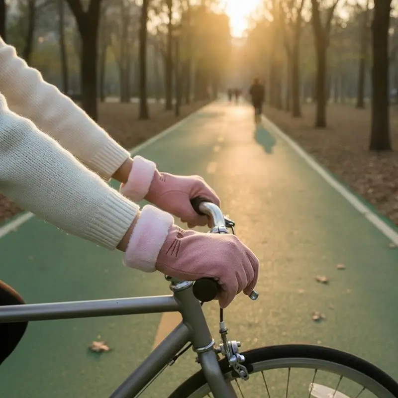 Warme Winterhandschuhe für Damen, winddicht, mit niedlichem Katzenmotiv und kältebeständigen Eigenschaften, dickes Fellfutter und Touchscreen-Funktion. – Detail 7