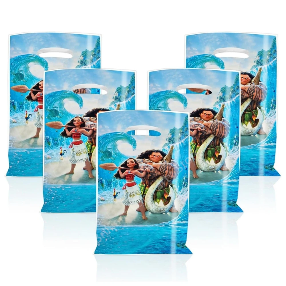 Disney Moana Birthday Party Decorations Princess Theme Candy Loot Bag Gift Bag Kids Girls Baby Shower Moana Maui Party Supplies