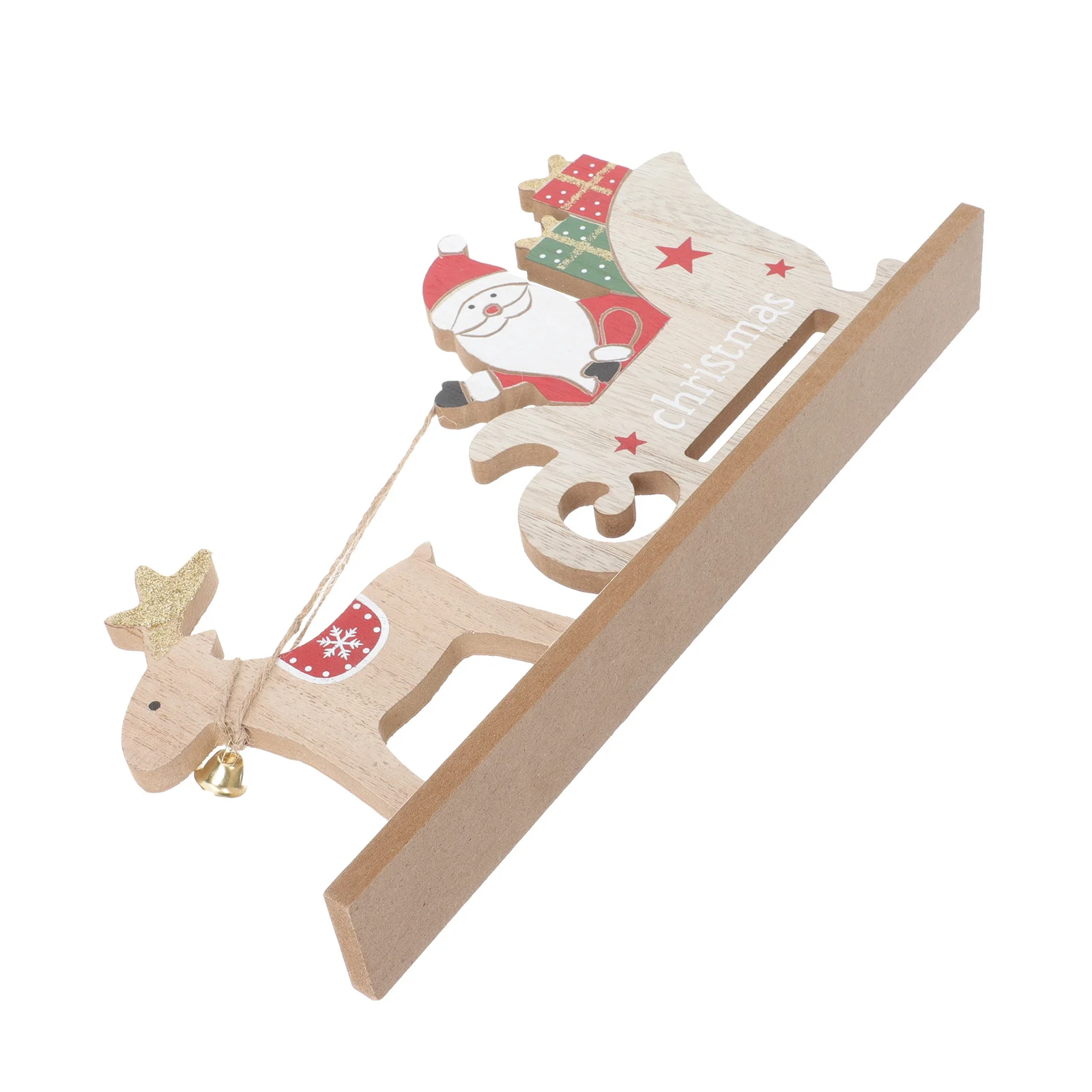 

1Pcs Wooden Mellow Elk Ornament Xmas Home Decor Desktop Festive Decoration for Living Room Bedroom Balcony Mall Display