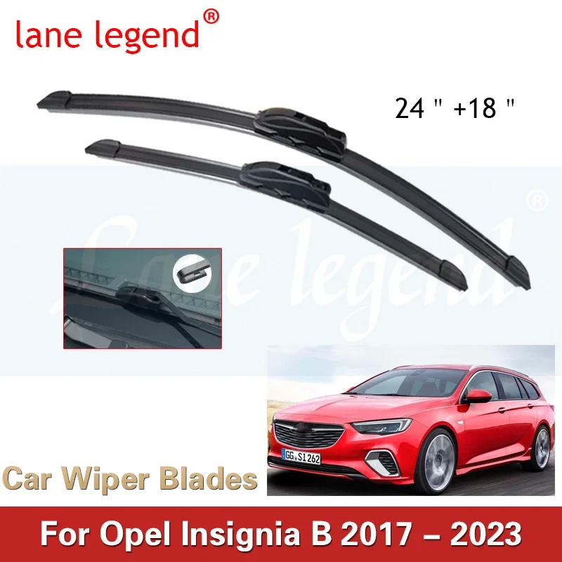 

Car Wiper LHD Front Hybrid Wiper Blades For Opel Insignia B 2017 - 2023 Windshield Windscreen Window Rain Brushes 24"+18"