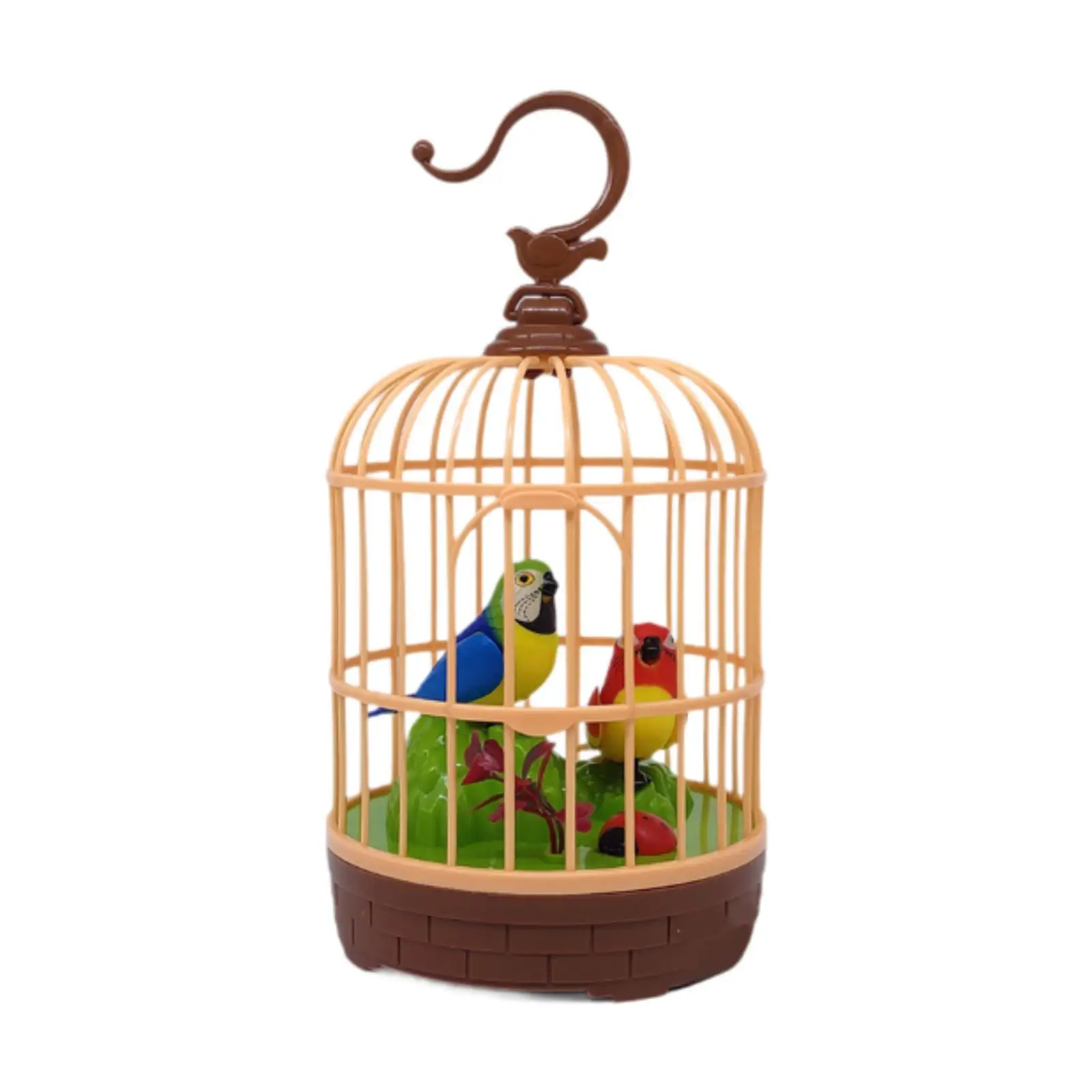 Singing Chirping Bird in Cage Parrot Birds Toys for Kids Baby 4.2” x 7.8”