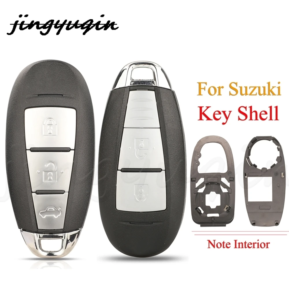 

jingyuqin 2/3 Buttons Remote Smart Car Key Shell Case Cover For Suzuki Swift SX4 Vitara 2010-2016 TS008 / TS007 Fob HU133R Blade