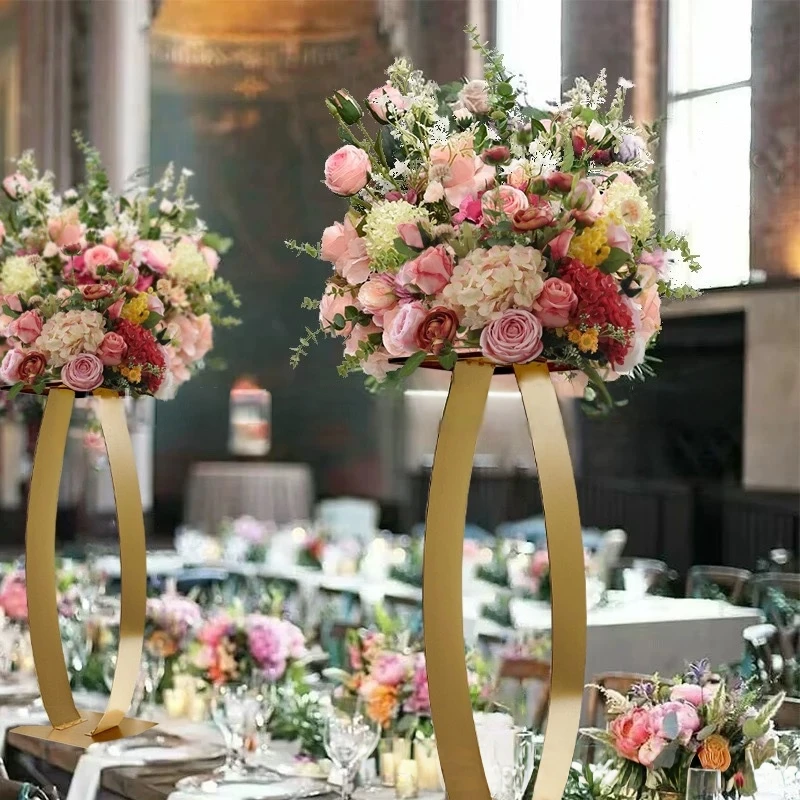 

Luxury Flower Stand With Beads Road Lead Wedding Table Centerpiece Rack For Event Party Decoration