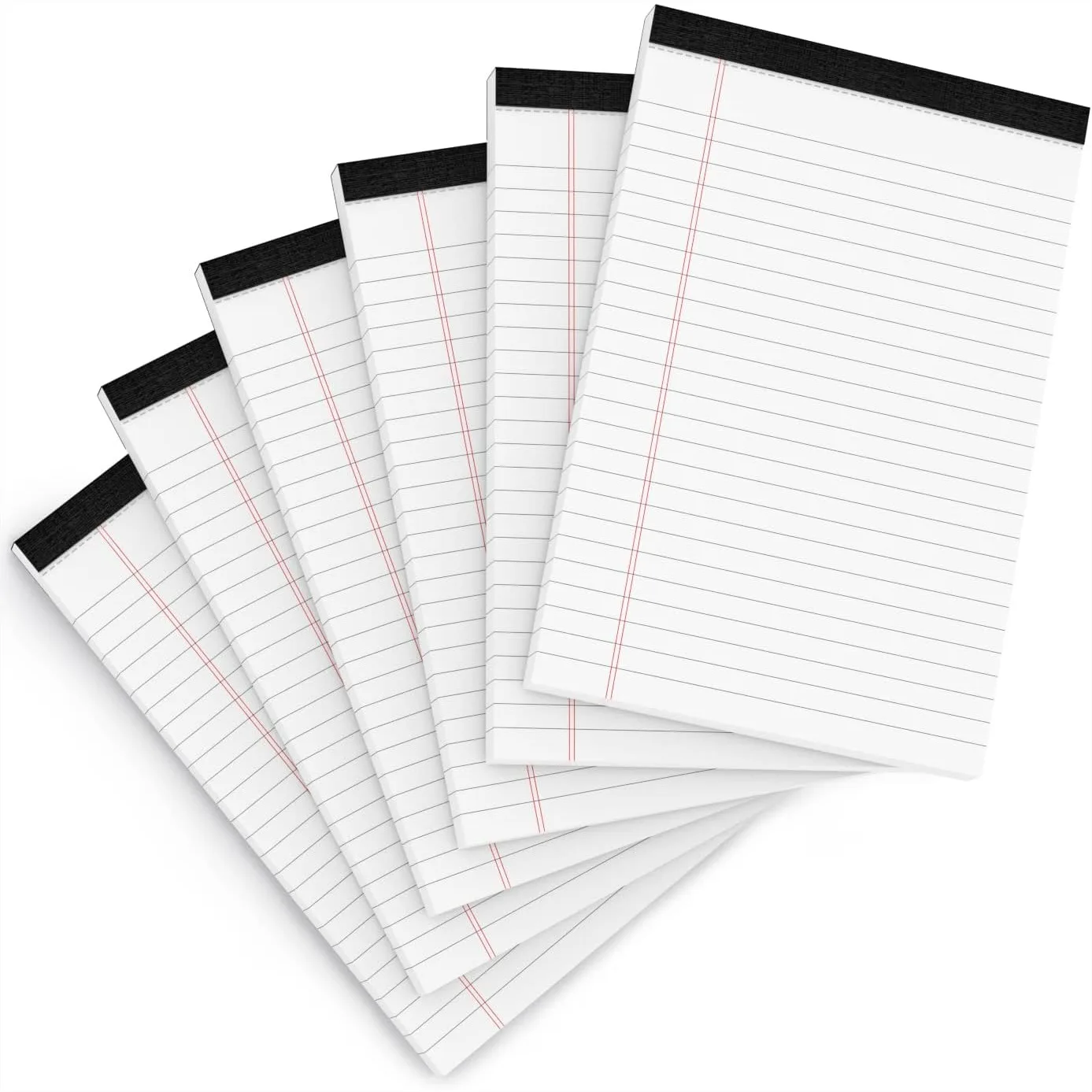

Legal Pads 5x8 Inch Writing Pads For Office Note Pads 80 GSM Paper College Ruled 30 Sheets 6 Pack Notepad For To Do List Shopping List