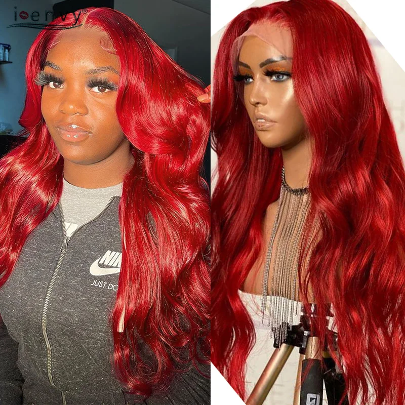 

13X4 Red Body Wave Lace Front Wigs Human Hair Wigs Pre Plucked Hd Lace Frontal Wigs Ginger Blonde Burgundy Lace Front Wigs Curly