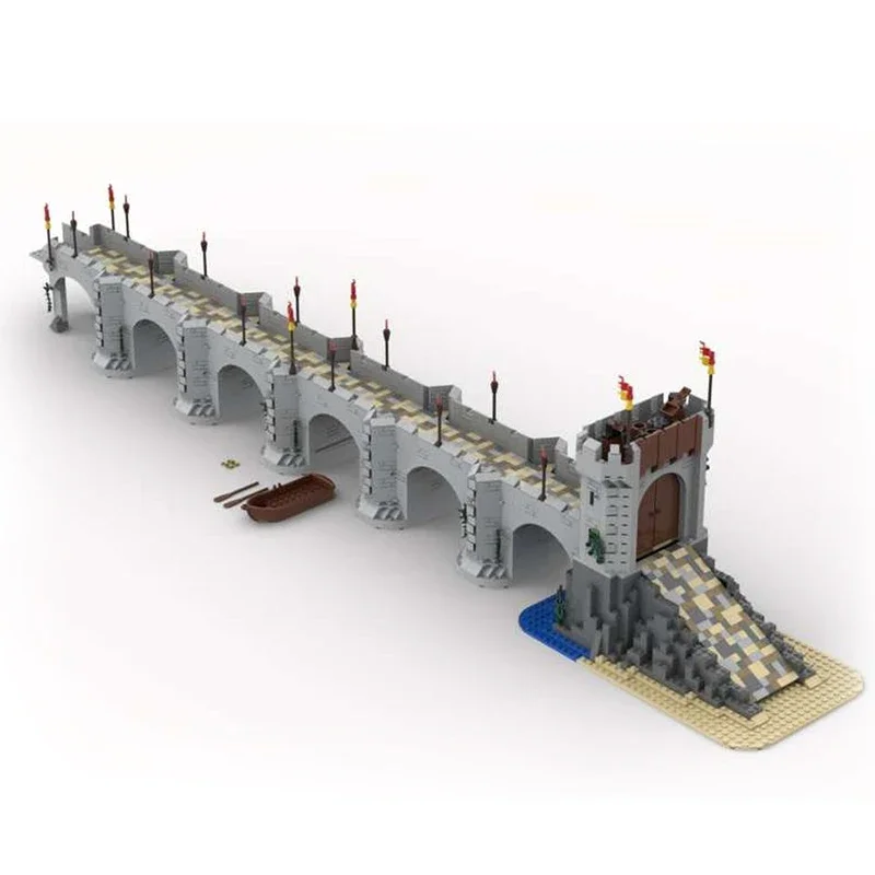 YcMoc Building Technology Blocks The castle Bridge of the Brave Knight giocattoli fai da te per bambini regali per bambini blocchi di architettura