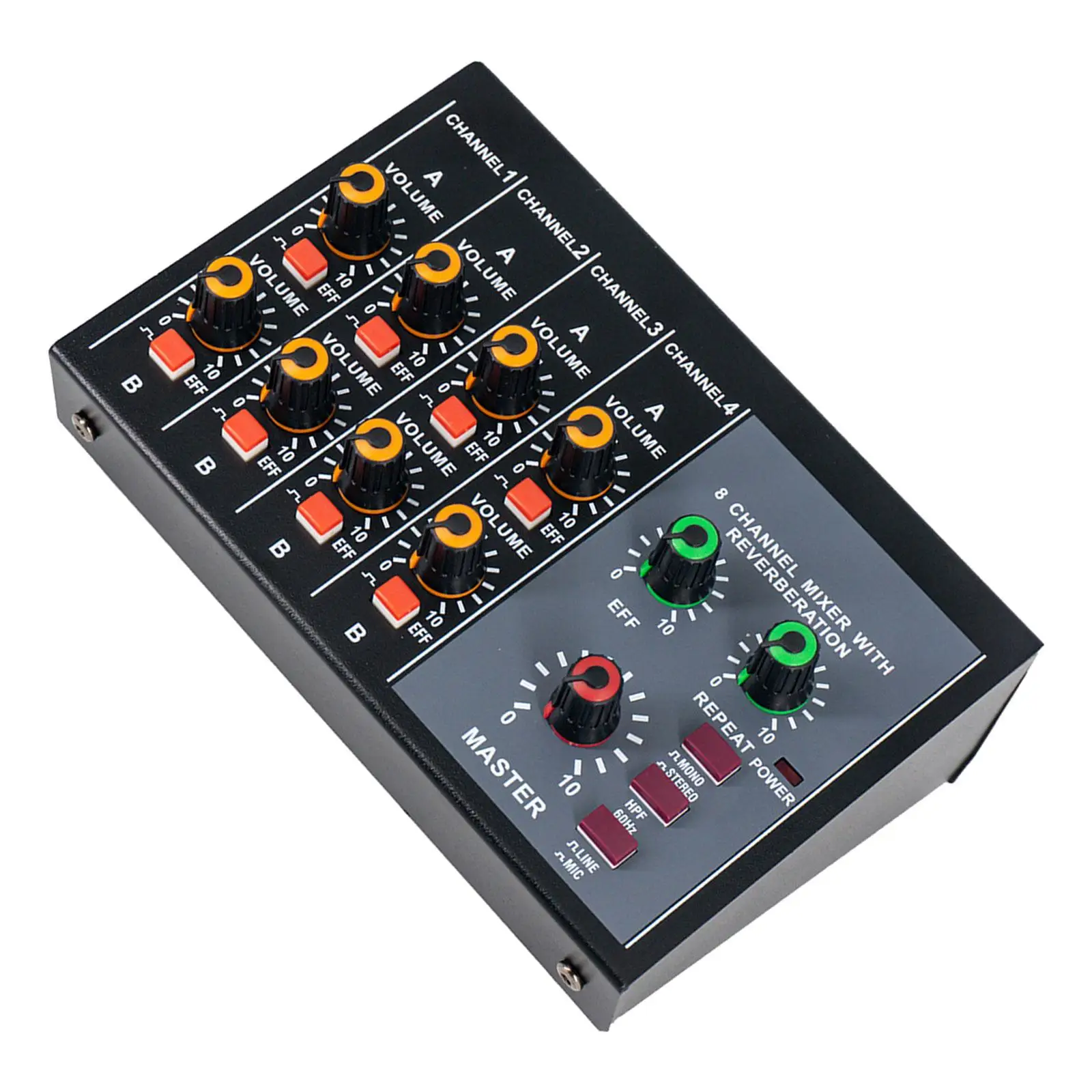 Mixer a 8 canali Mixer audio professionale per la registrazione di connessione di strumenti musicali