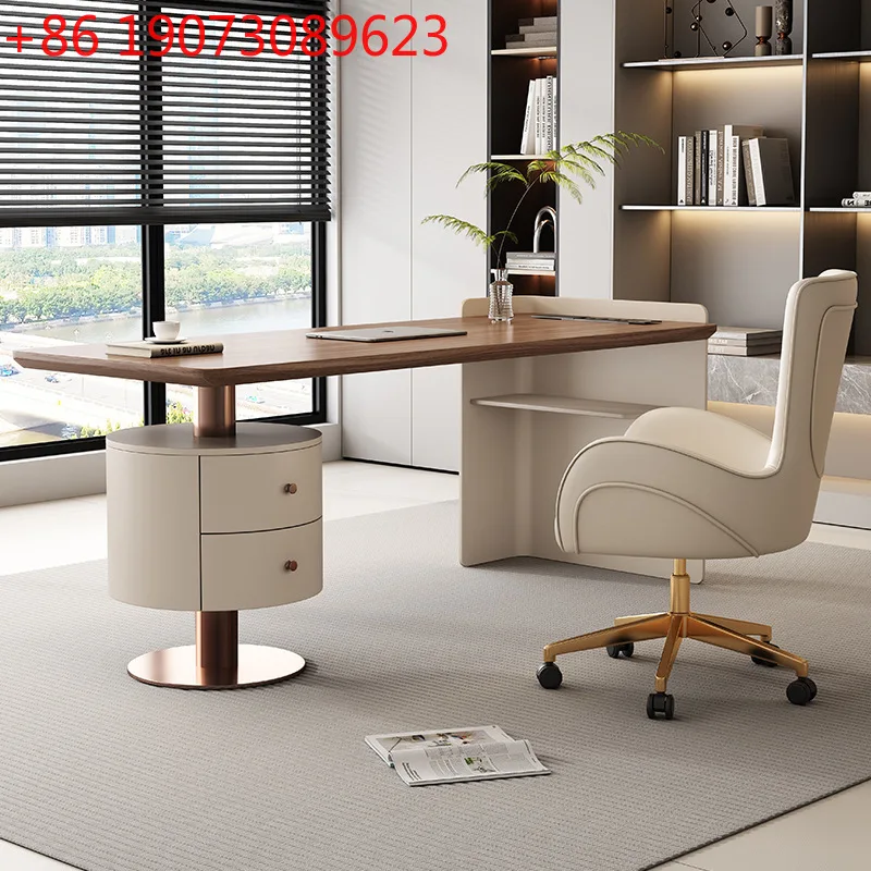 

Легкий роскошный высококачественный стол в итальянском минималистичном стиле из массива дерева, современный простой дизайнерский компьютерный стол для дома и кабинета.