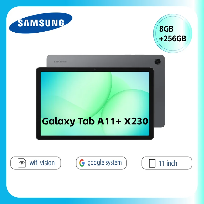 

Original Samsung Tablet Galaxy Tab A11+/A11 Plus X230 WIFI Vision 11inch 8+256GB 8 Cores CPU 2.5GHz, 2GHz 7040mAh Battery