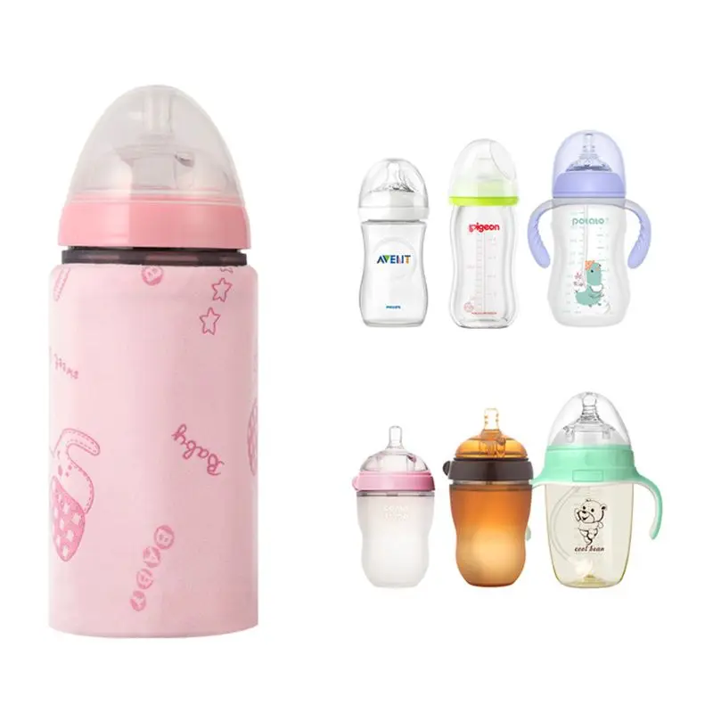 97BE Babyfles Thermische Zak USB Intelligente Constante Temperatuur Cartoon Print Schattig