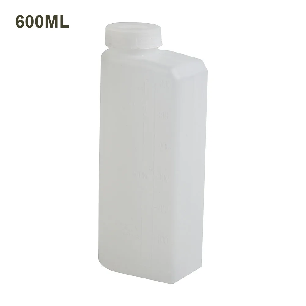 1x Oil Mixing Bottle 2-Stroke 40:1 For Chainsaw 20:1 25:1 Fuel Strimmers White 1 pc 18x7.5x5cm 600ML Useful Hot