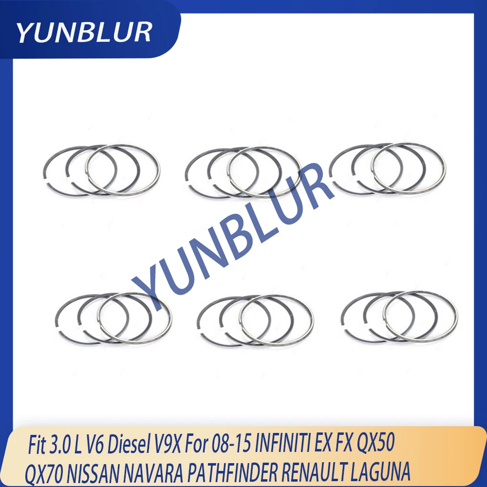 

STD 84MM Engine Piston Ring Fit 3.0 L V6 Diesel V9X For 08-15 INFINITI EX30d FX30d QX50 NISSAN NAVARA PATHFINDER RENAULT LAGUNA