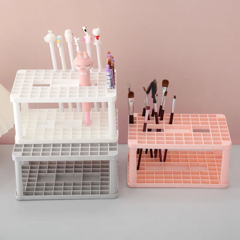 Stift Halter Schreibtisch Veranstalter Lagerung Rack Schreibwaren Halter Multi-Loch Stift Lagerung Make-Up Pinsel Rack Büro Schule Liefert