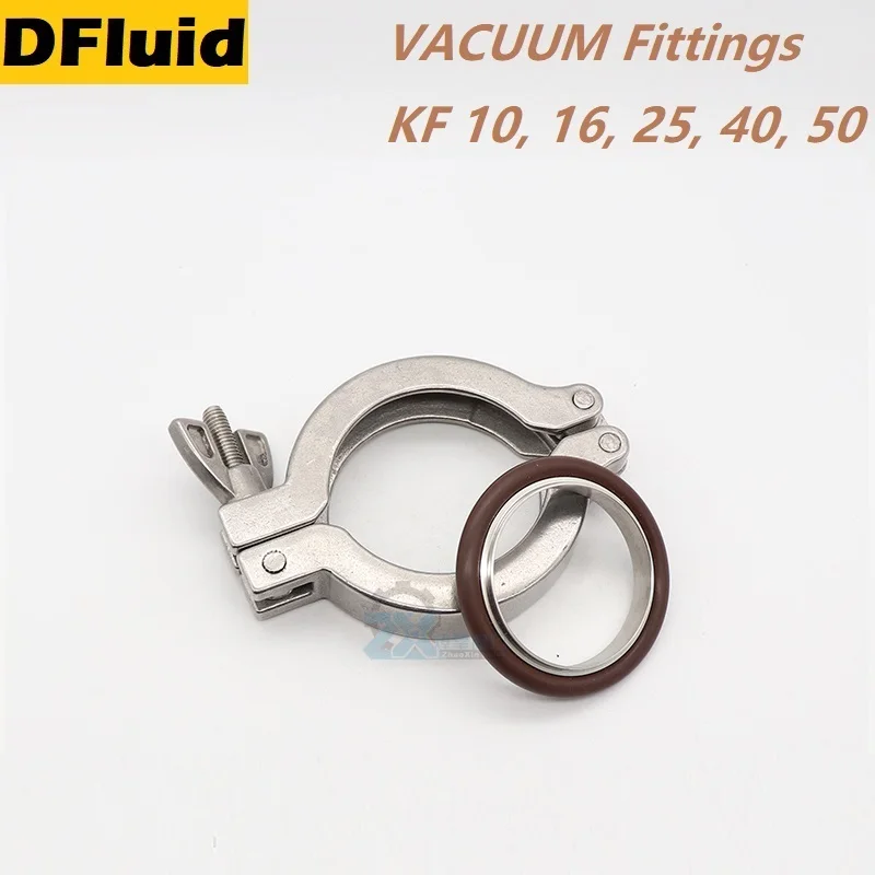 

304 Stainless Steel KF10/16/25/40/50 VACUUM Fittings Clamp Centering Ring Quick Flange Fittings For VACUUM Pumps Pipeline