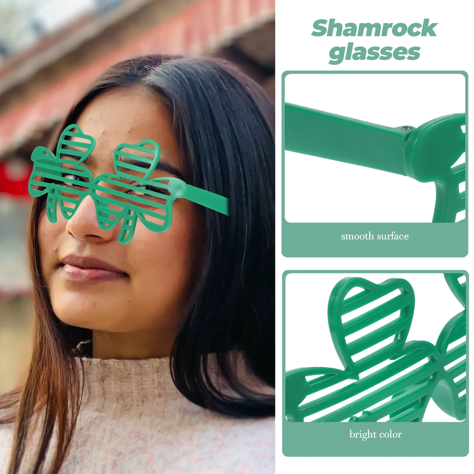 

Eyeglasses Frames Headb Set Fashion Accessories St Patrick Day Party Photo Props Hairb Shamrock Glasses Holiday Gifts Favors