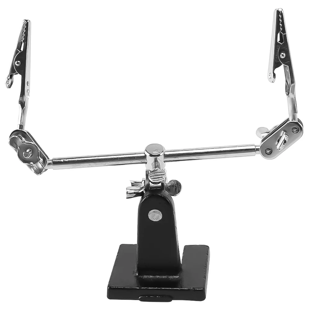 Adjustable Third Hand Soldering Tool Desk Clamp Welding with 2 Alligator Clips Soldering Stand Soldering Repair Tool