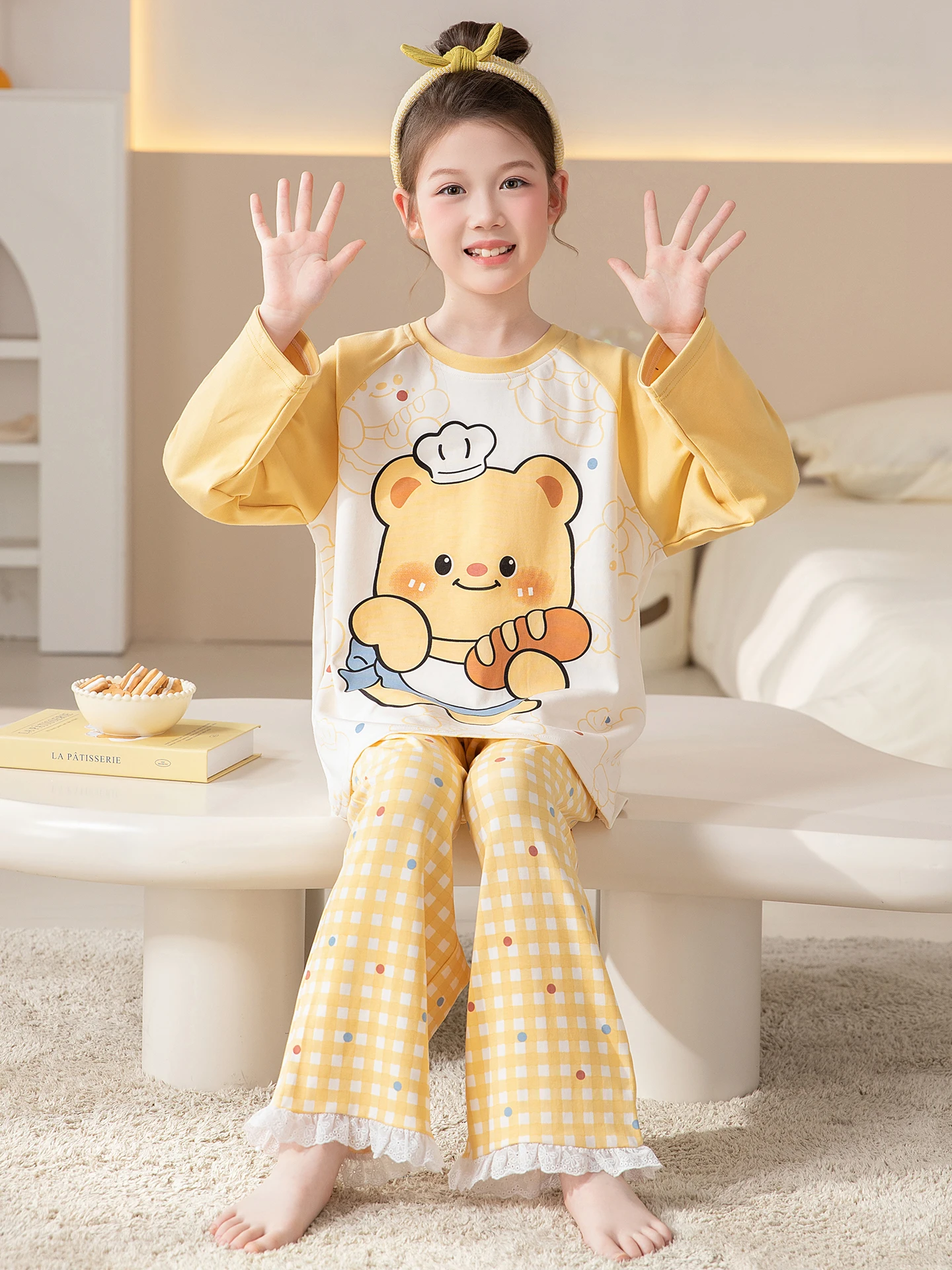 anseola-ropa-de-casa-de-algodon-puro-para-ninos-de-manga-larga-fina-con-diseno-de-oso-de-dibujos-animados-suave-transpirable-con-cuello-redondo-y-estilo-pulover