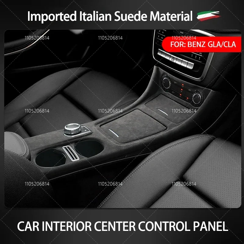 

For Mercedes-Benz GLA, CLA 2015-2019 Alcantara Car Interior Modified Central Accessories Console Panel Protective Cover Shell