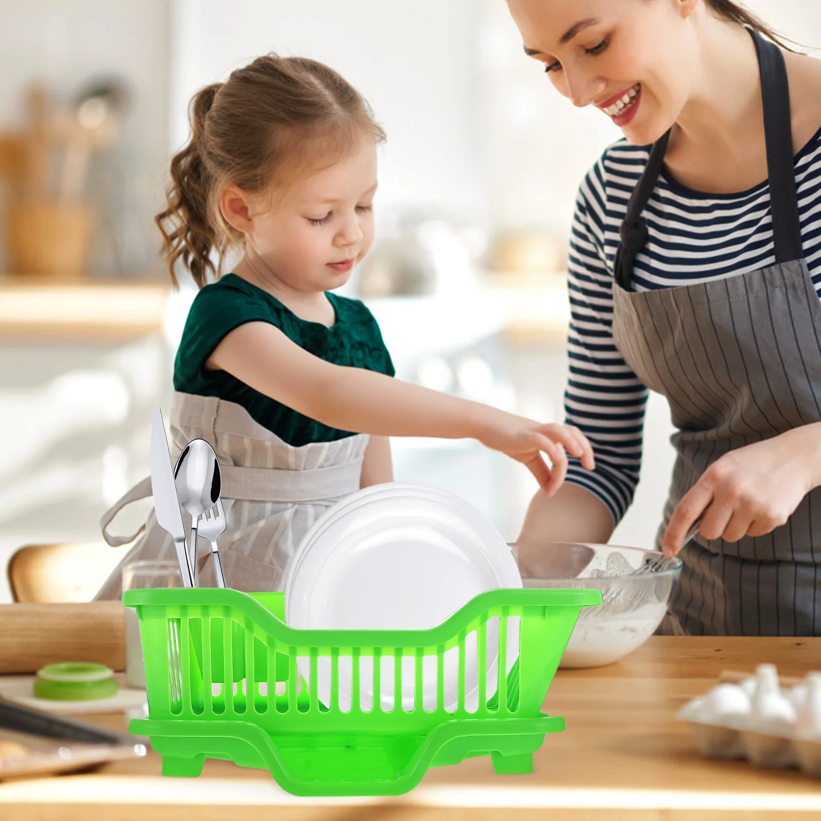 

Plastic Dish Rack Kitchen Shelf Storage Basket ABS Draining Drainer Large Capacity Sponge Holder utensils bowl plate
