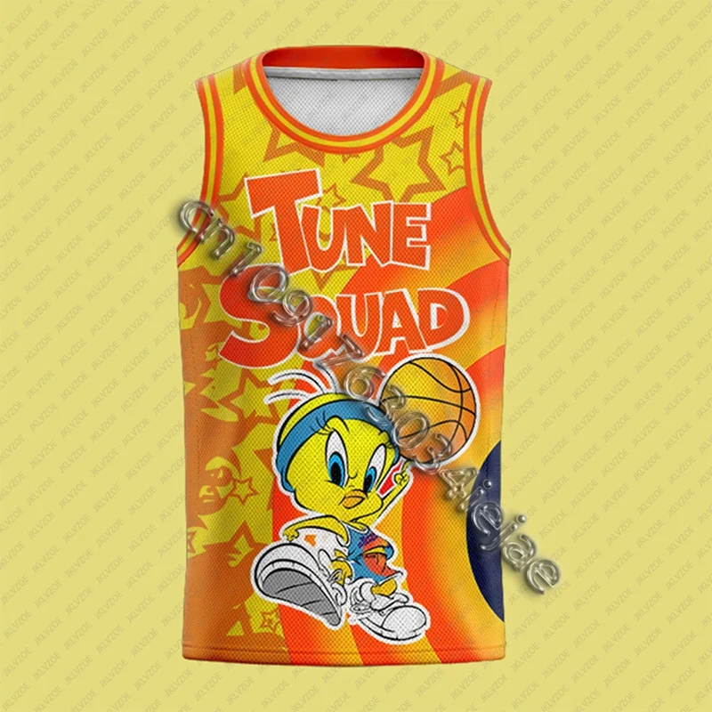 

2025 USA Basketball Sports Vest, Bugs Bunny 3D Printed Vest, Loose, Oversized, Breathable, Quick Drying Men's and Women's Styles