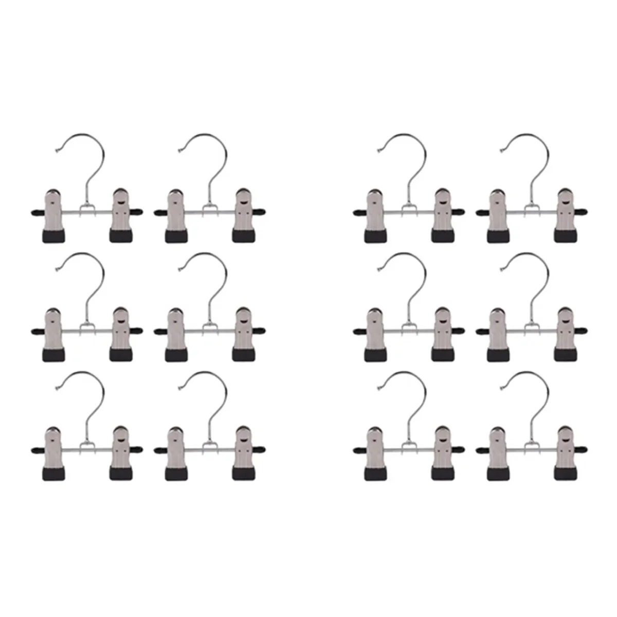 

Supernew 12 шт. регулируемая полка для обуви из нержавеющей стали, папка для брюк, вешалка для ботинок, портативный дорожный крючок для белья, подвесной зажим