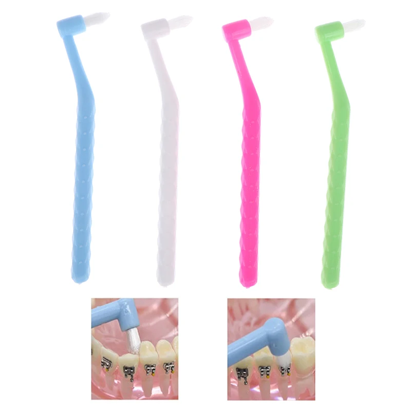 Brosse à dents interdentaire orthodontique à petite tête, outil de soins bucco-dentaires à faisceau unique, livres de dents souples