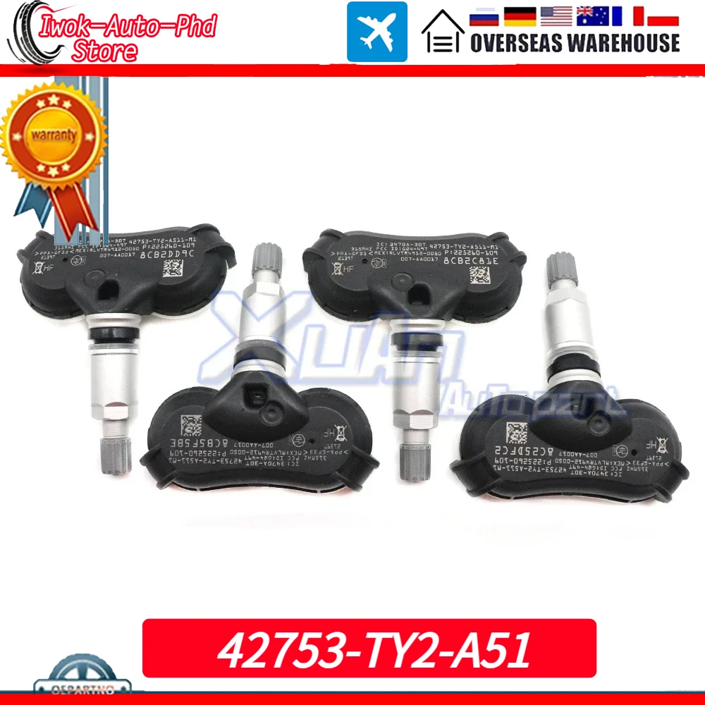 

42753-TY2-A51 42753-TK4-A011-M1 NEW Car TPMS Tire Pressure Monitoring System Sensor 315Mhz For Acura RLX TL ZDX 2AX 2009-2015