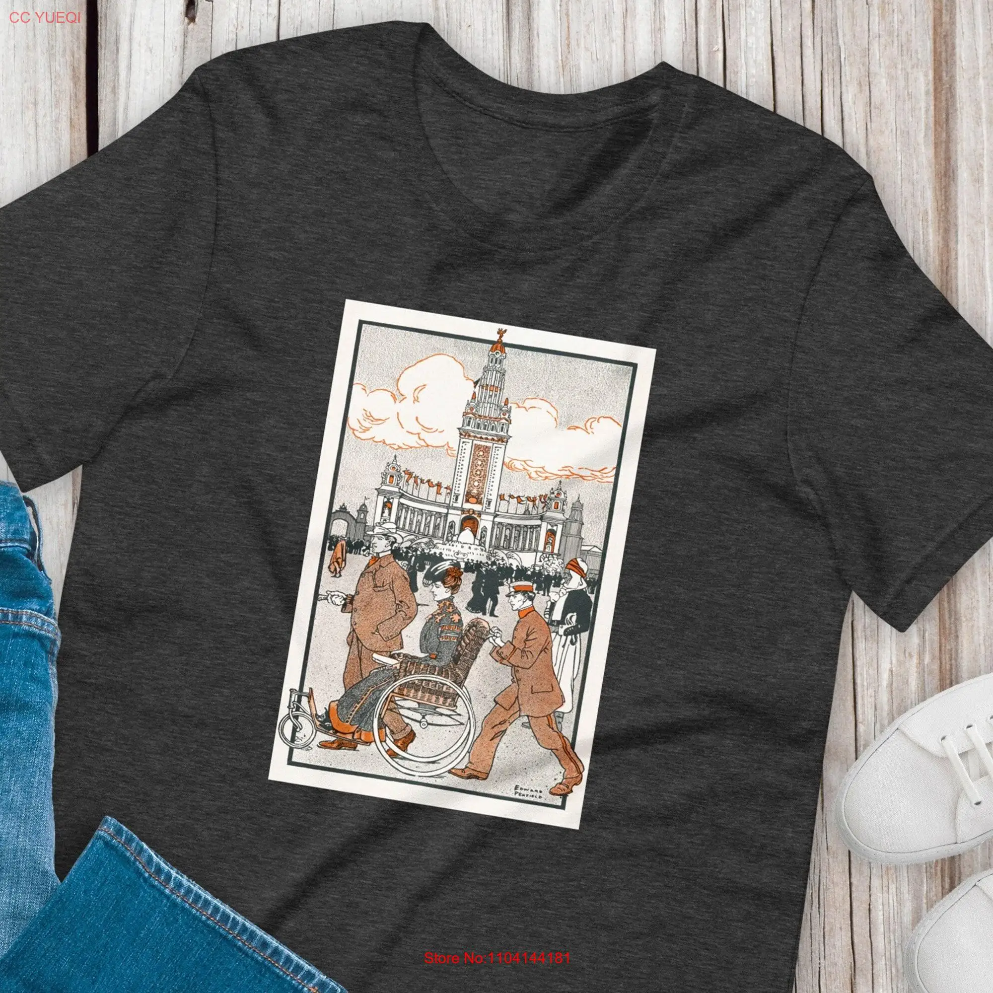 Pan American Exposition Vintage T Shirt Retro Art Print Victorian Travel Mens Vacation long or short sleeves