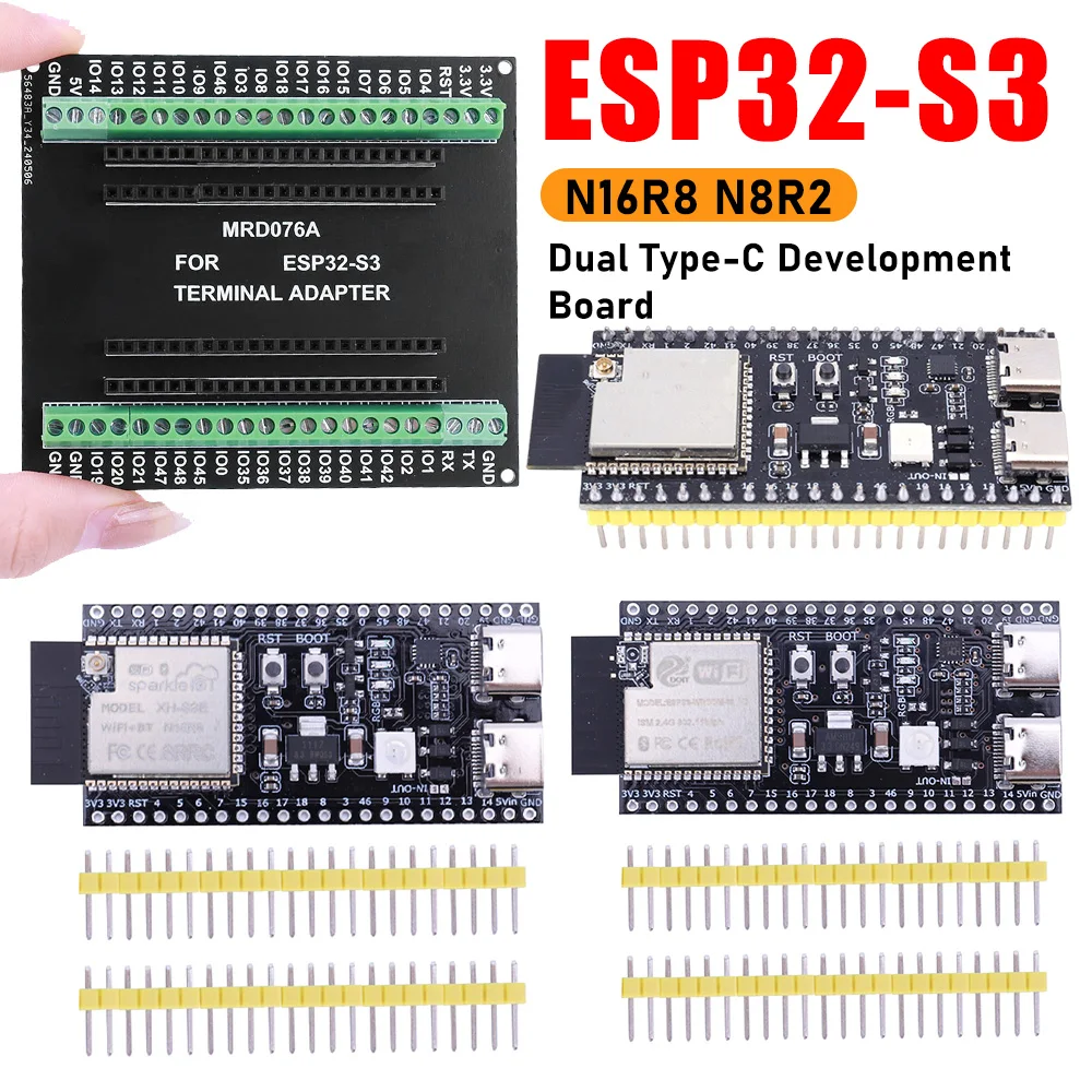 ESP32-S3 Development Board 2.4G Wifi Module for Arduino ESP IDF ESP32-S3-WROOM-1 N8R2 N16R8 44Pin Type-C 8M PSRAM ESP32 S3