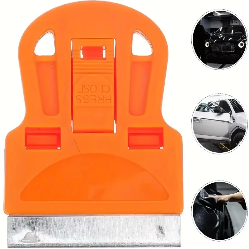 Mini Scraper Adhesive Remover Sticker Paint Old Glue Glass Car Window Film Plastic Razor Household DIY Cleaning Repair Tool