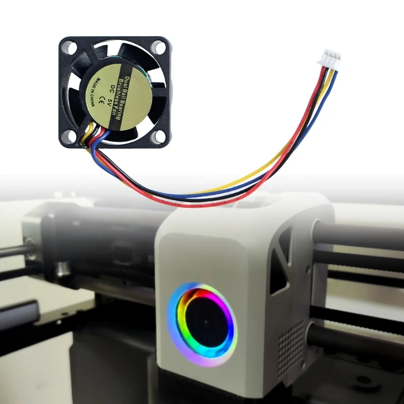 For X1 Hotend Cooling Fan 2510 Double Bearing Brushless Fan 15000rpm 5V Fan 25x25x10mm Cooling Fan for X1 3D Printer D5QC