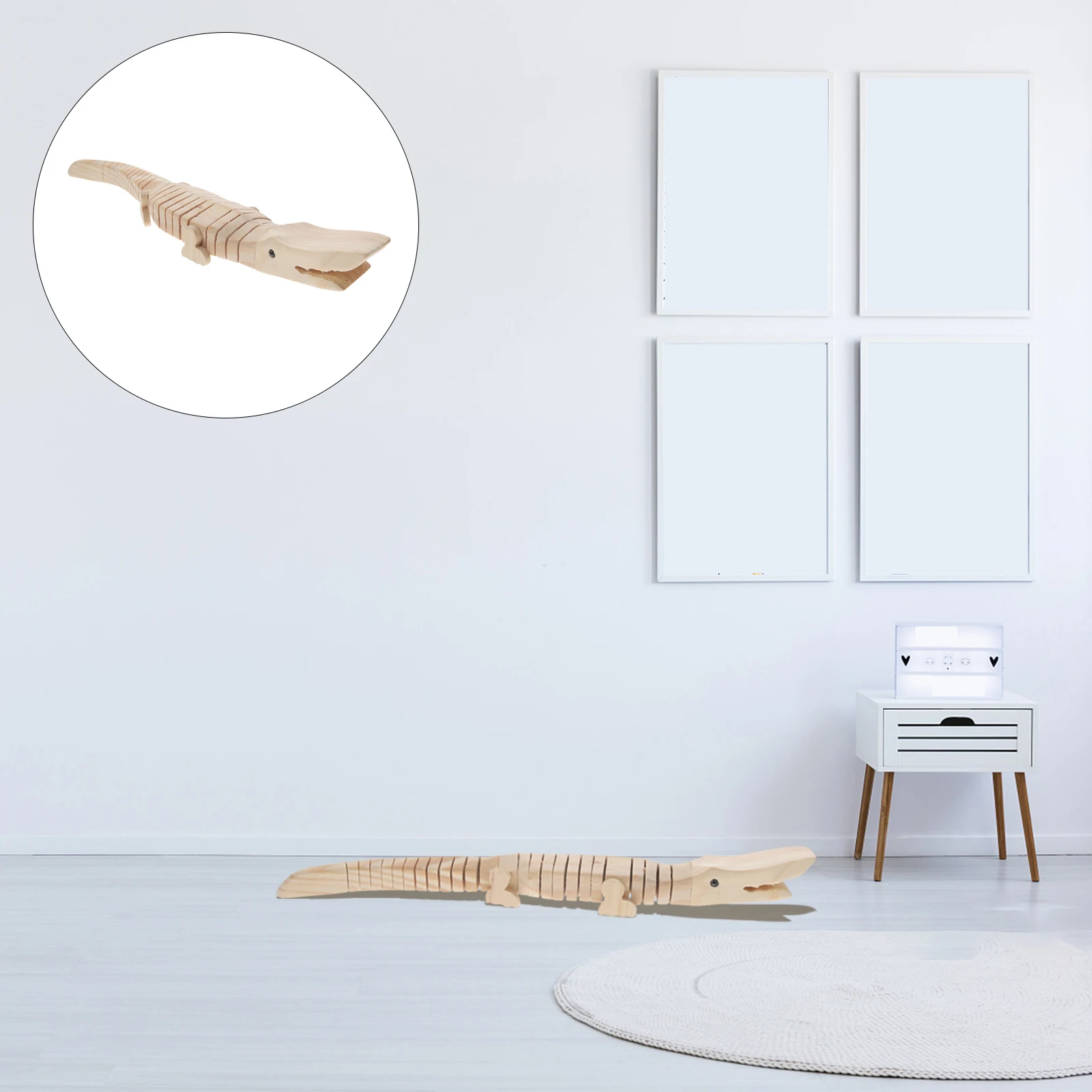 

5Pcs Wooden Unfinished Small Paintable DIY Wiggle Animal Learning Plaything Educational Sensory Decor Gift