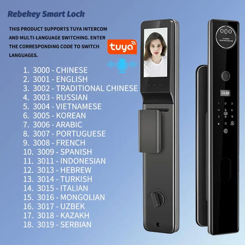 Graffiti Automatic Cat Eye Face Fingerprint Swipe Card Key Smart Lock Manufacturer Wholesale