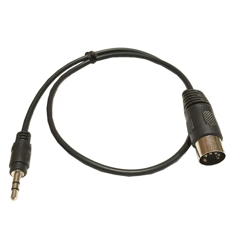 0.5m 1.5m 3m DC3.5mm Audio to 90 ° Bend MIDI DIN 5Pin Male Adapter Cable Computer Audio Output MIDI DIN 5-Core